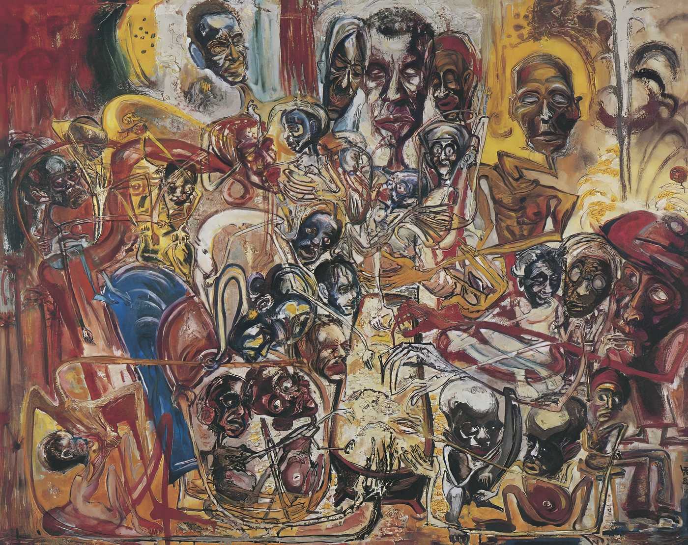 Die Reisschüssel, 1982, Ölgemälde von Rudolf Wissel d'Arrest