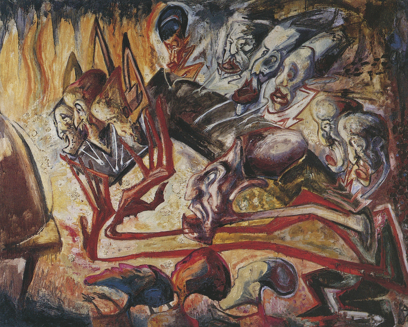 Television, 1988, Ölgemälde von Rudolf Wissel d'Arrest