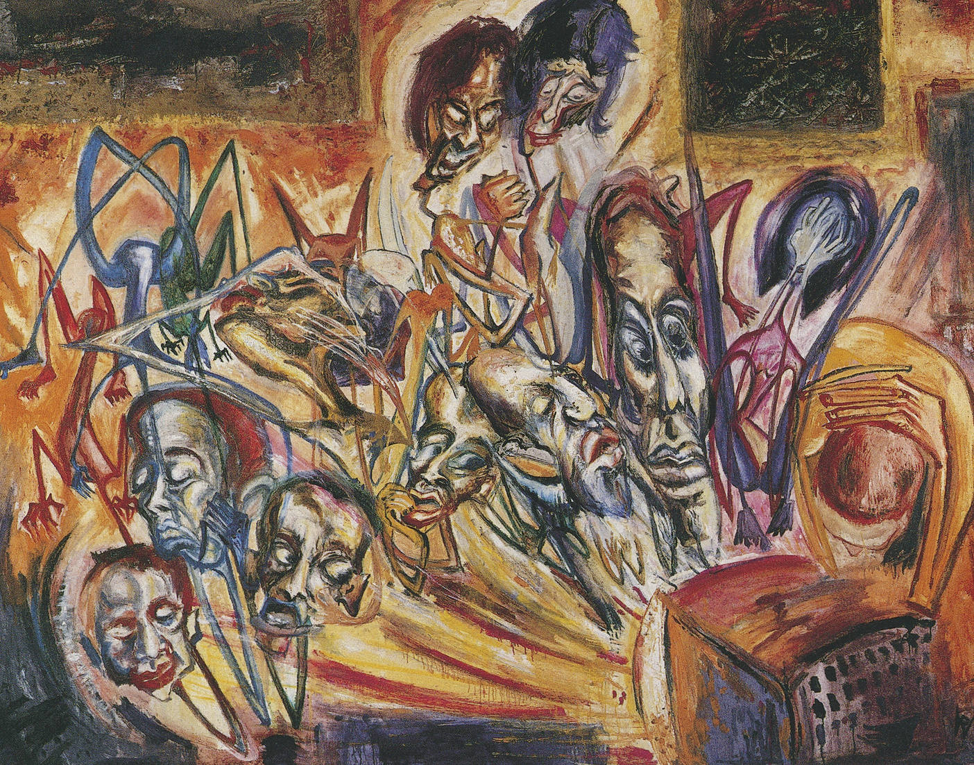 Mitternachtskrimi, 1988, Ölgemälde von Rudolf Wissel d'Arrest