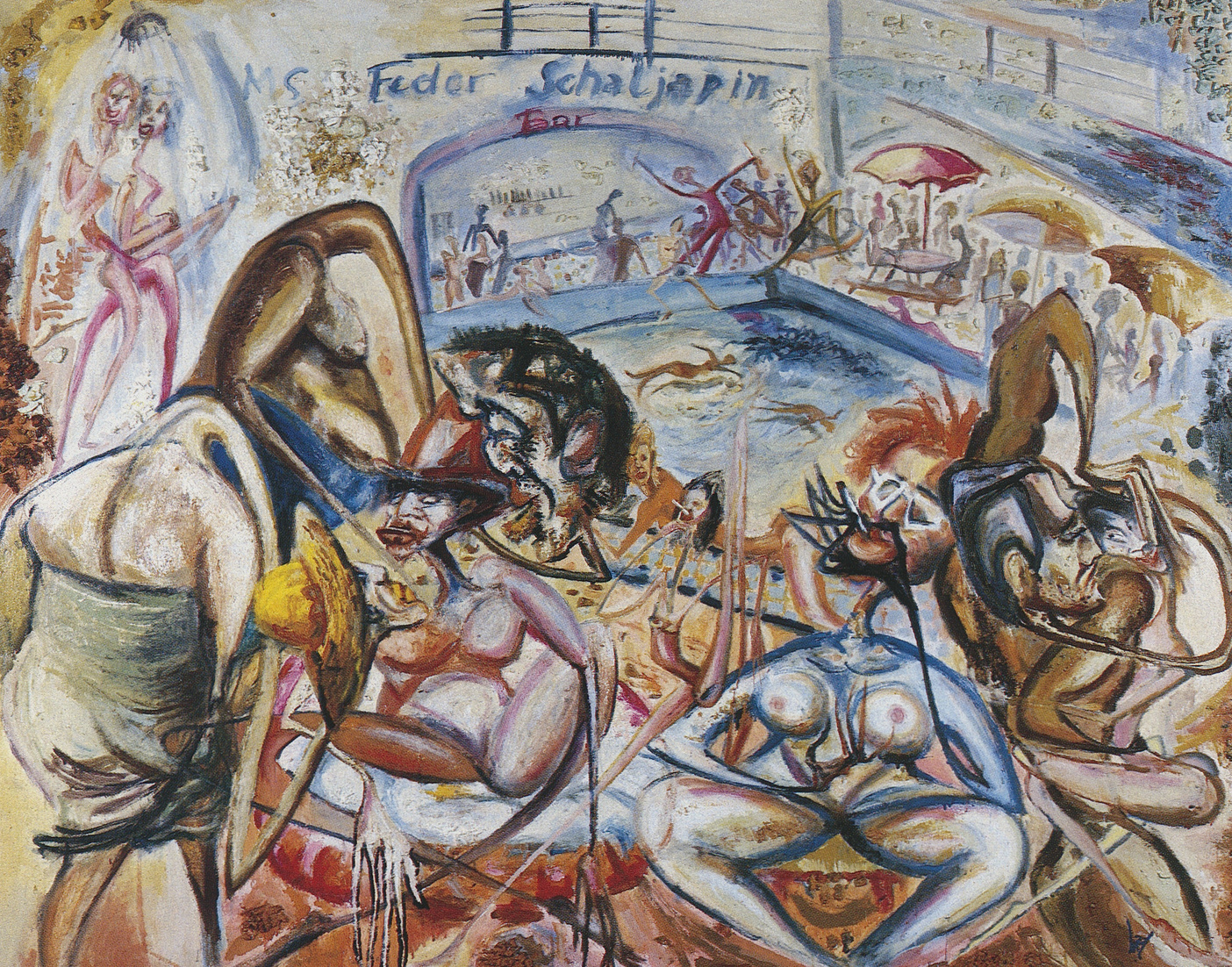 Kreuzfahrt, 1988, Ölgemälde von Rudolf Wissel d'Arrest